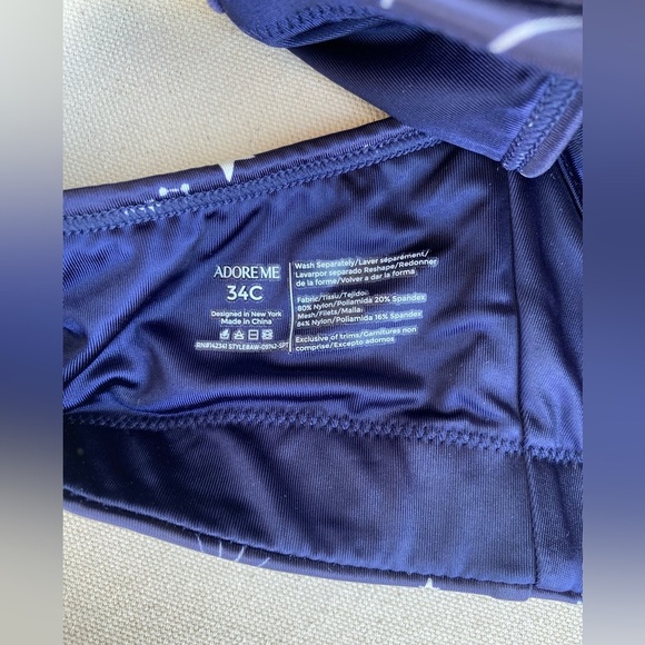 Adore Me Navy Celestial Print Bra 34C Like NEW - Picture 4 of 4